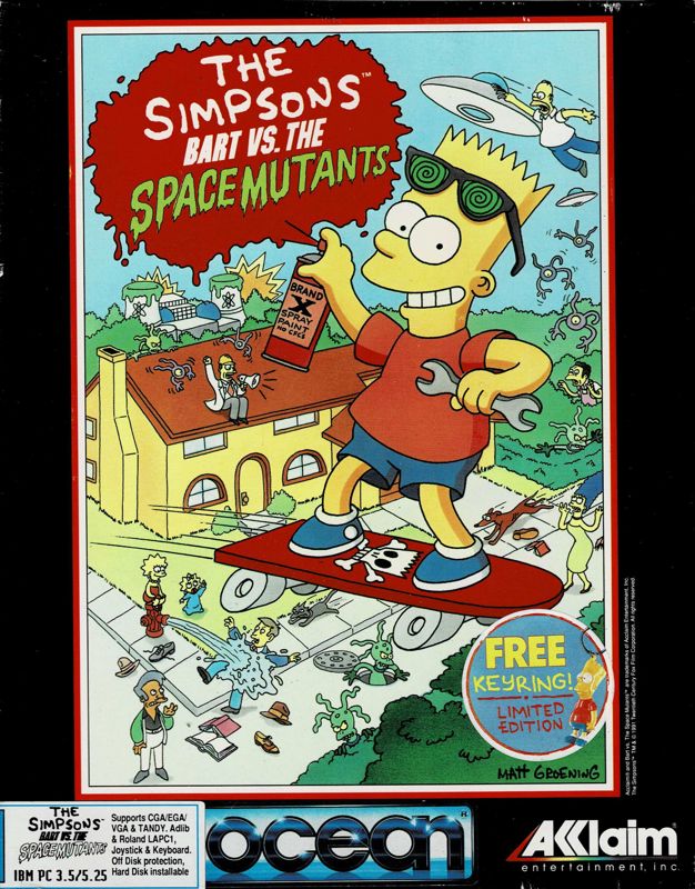 The Simpsons: Bart vs. the Space Mutants box art for Sega Mega Drive